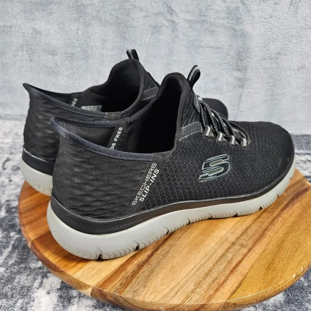 Skechers Summits Hands Free Slip Ins Men’s Size 8.5 Wide Black Sneakers 232457W